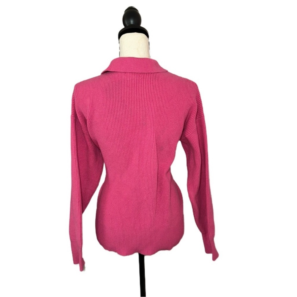 Pink Ribbed Knit Sweater - Picture 2 of 3